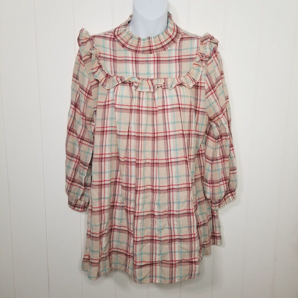 Jodifl Top Women's Size Medium Peasant Ruffled Long Sleeve Boho